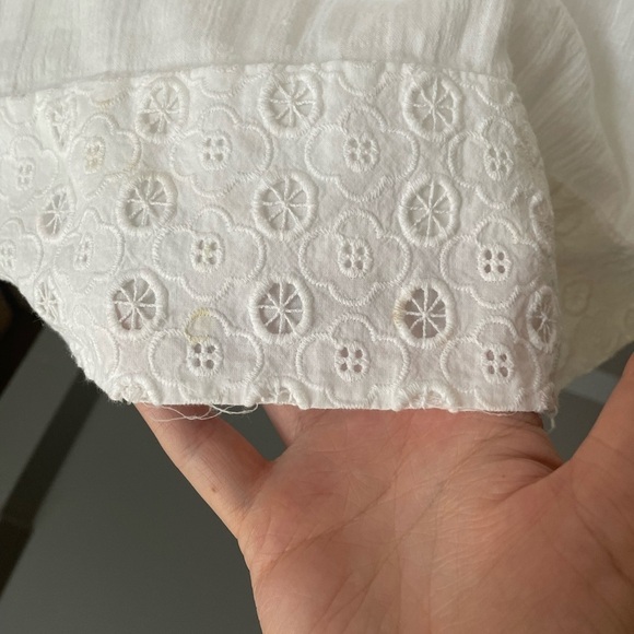 Boden White Cotton Gauze Material Eyelet Midi Dress Size 8 - Picture 7 of 14